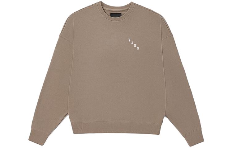 Vans Letter Plaid Crewneck Pullover Sweatshirt Unisex Light Brown VN0A7YGQYEH