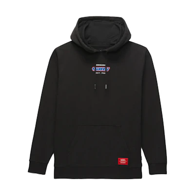 Vans Letter Printed Pullover Hoodie Unisex Black Long Sleeve VN0008FKBLK