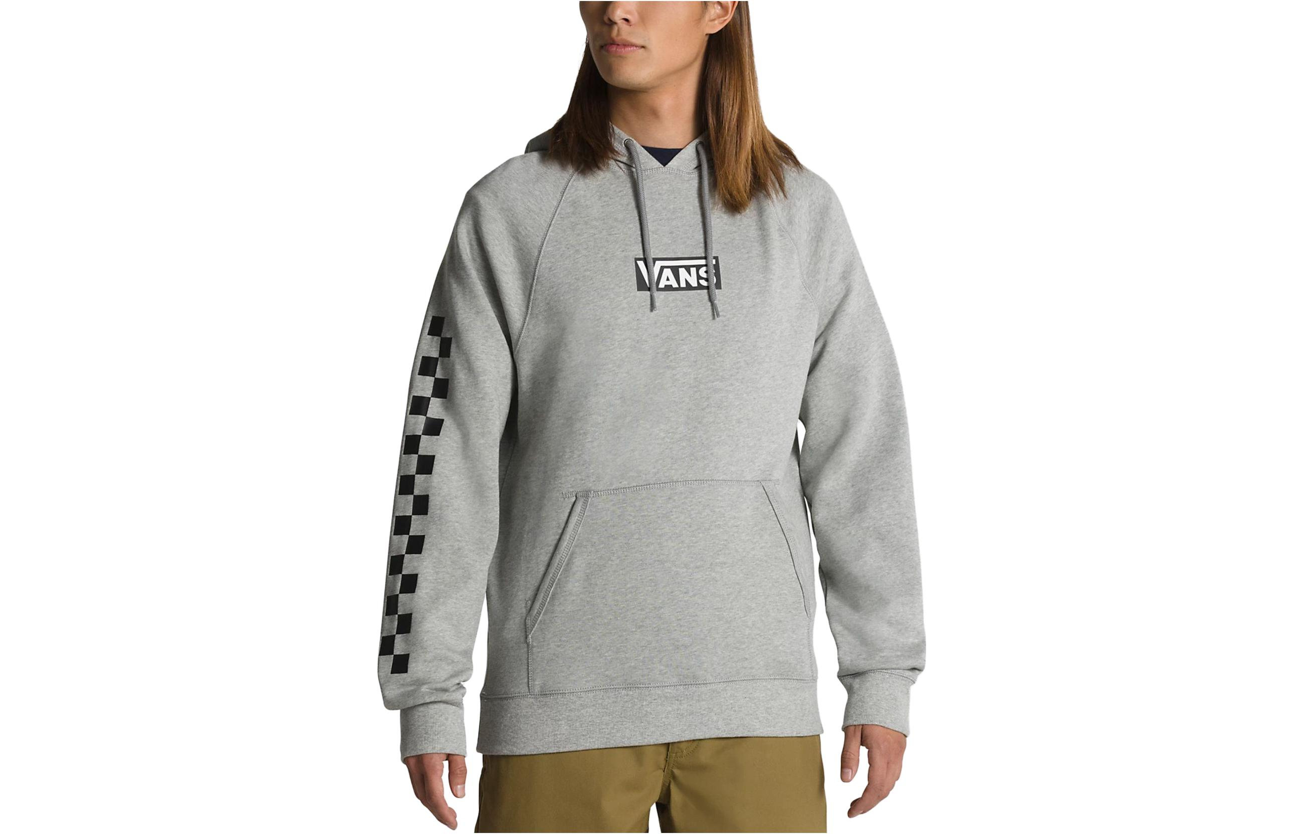Vans Lettering Hoodie Unisex Grey Pullover VN0A49SNZU8