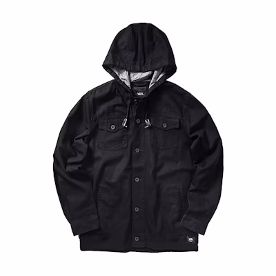 Vans LISMORE Black Hooded Casual Coach Jacket VN0A36JLBLK