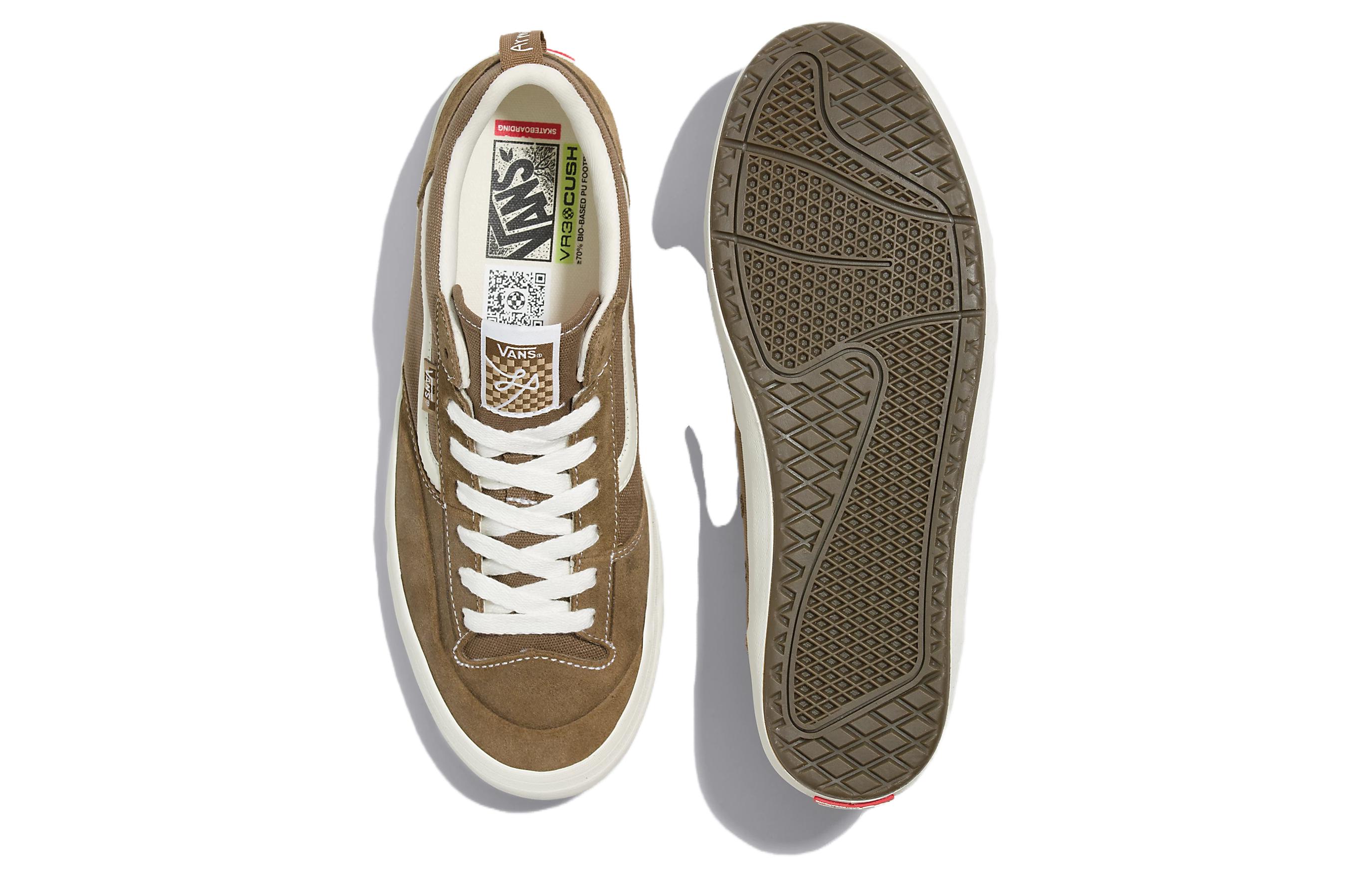 Shop Vans The Lizzie 舒適 耐磨透氣 低筒 滑板鞋 男女同款 棕色