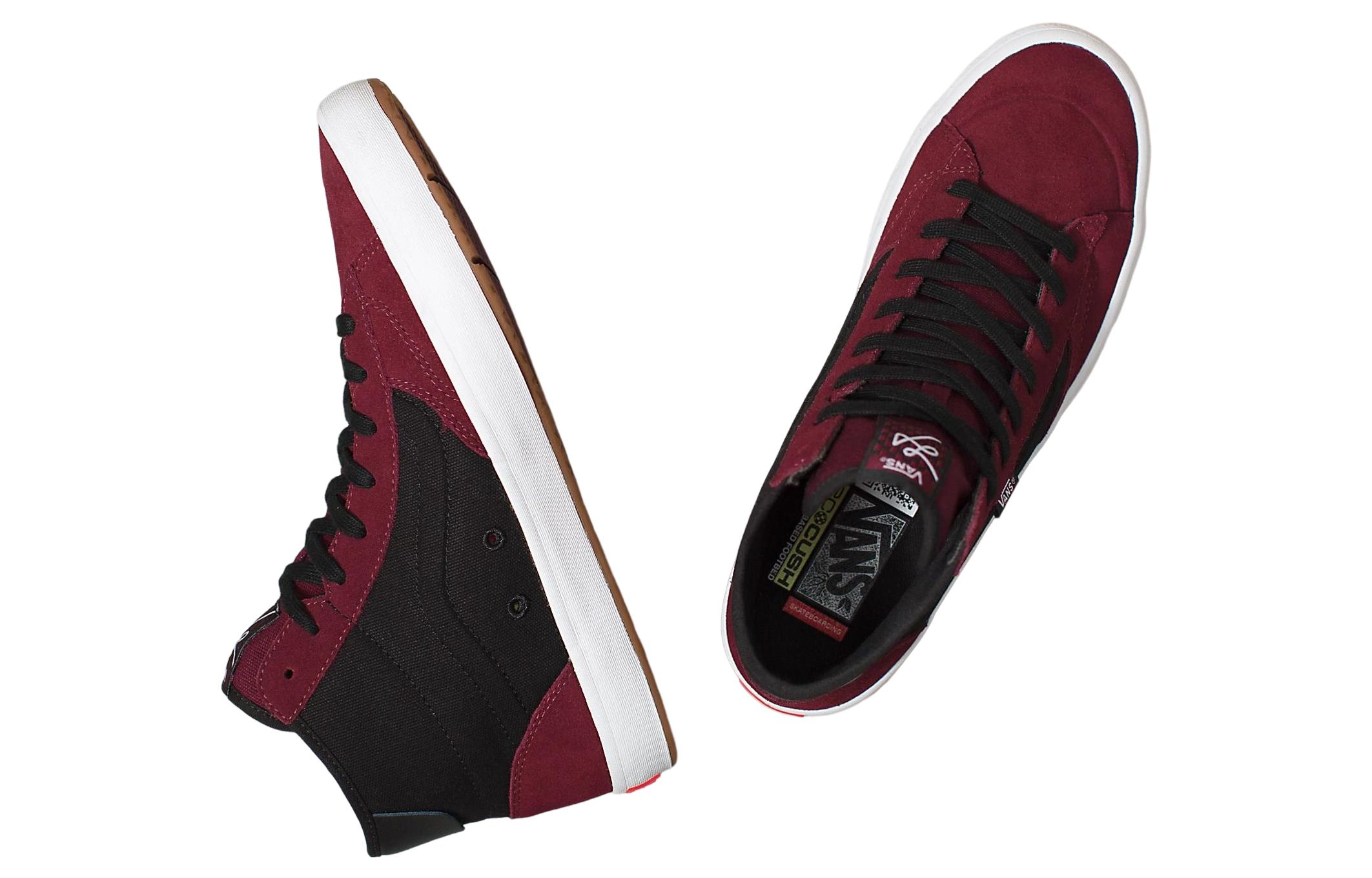 Lookbook 반스 리지 스케이트 스니커즈 (버건디/블랙) VN0A4BX102Y