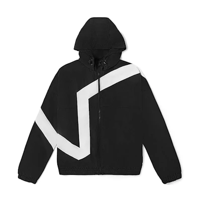 Vans Logo Colorblock Hoodie Jacket Unisex - Black VN0A54JBBLK