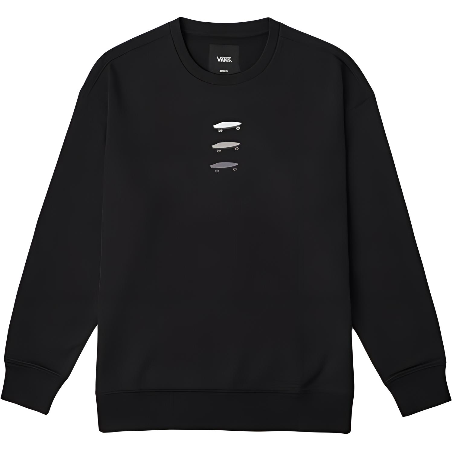Vans Logo Crewneck Long Sleeve Skate Sweatshirt Unisex - Black VN000P35BLK