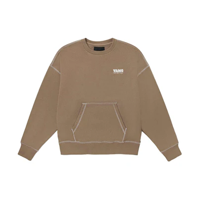 Vans Logo Crewneck Pullover Sweatshirt Unisex Light Beige VN0A5H9GYEH