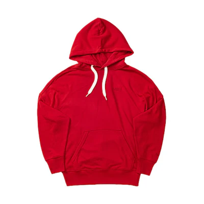 Vans Logo Embroidered Loose Fit Hoodie Red (Unisex) VN0A3TYUIZQ