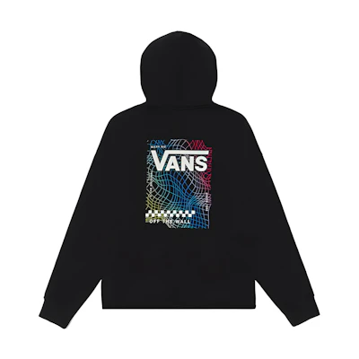 Vans Logo Graphic Print Pullover Hoodie Unisex Black Long Sleeve VN0A7YK2BLK