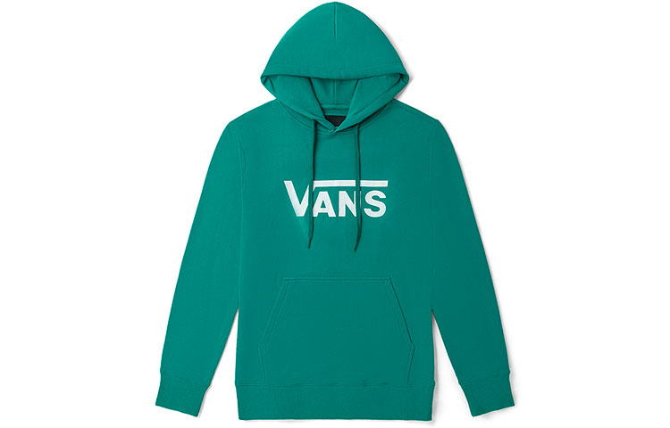 Vans Logo Graphic Pullover Sweatshirt Unisex Green Couple Style VN0A4MM9Z6E