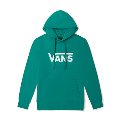 Vans Logo Graphic Pullover Sweatshirt Unisex Green Couple Style VN0A4MM9Z6E