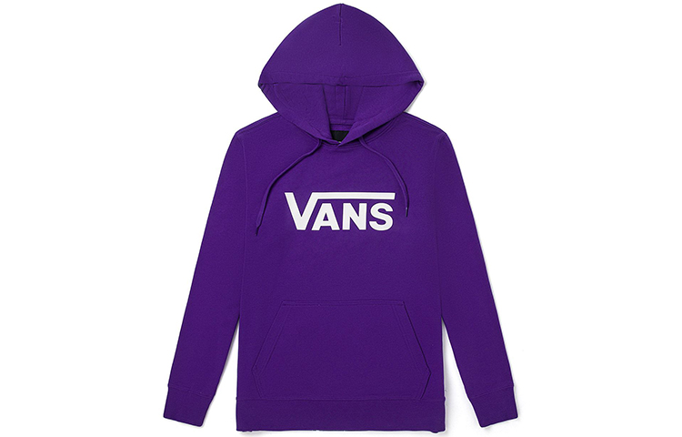 Vans Logo Hoodie Casual Pullover Sweatshirt Purple Unisex Style VN0A54N830X