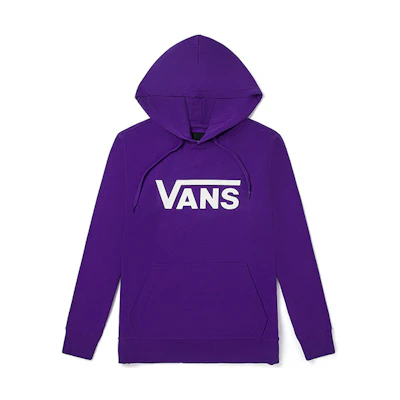 Vans Logo Hoodie Casual Pullover Sweatshirt Purple Unisex Style VN0A54N830X