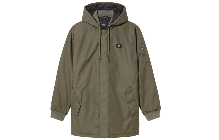 Vans Logo Hoodie Jacket in Military Green VN0A49K5KCZ