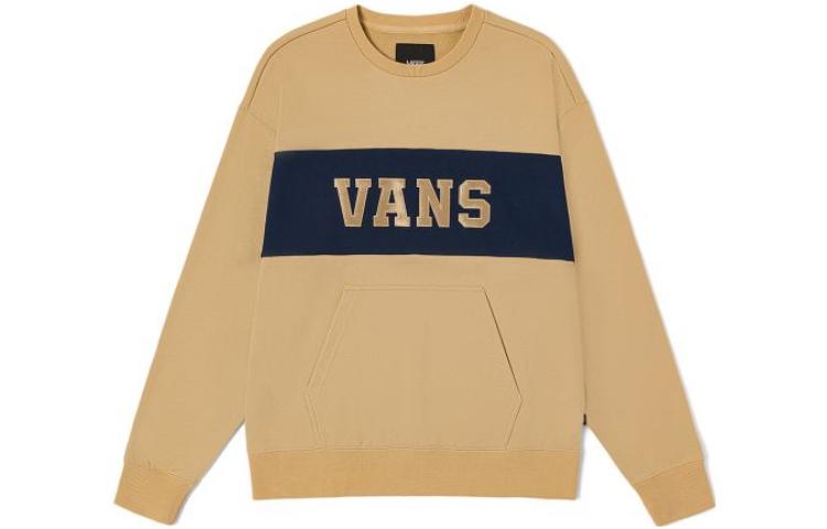 Vans Logo Patchwork Pullover Casual Sweatshirt Unisex - Clay Color VN0002HRYUU