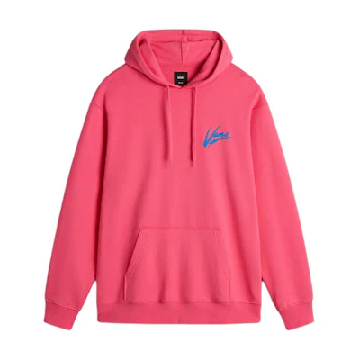 Vans Logo Pink Pullover Hoodie Loose Fit Long Sleeve Casual Wear VN000K4JG3X