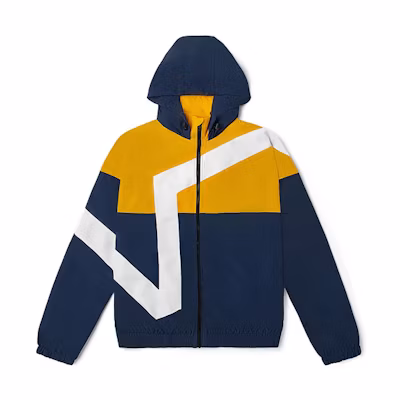 Vans Logo Print Colorblock Hoodie Jacket Unisex Deep Blue VN0A54JBLKZ