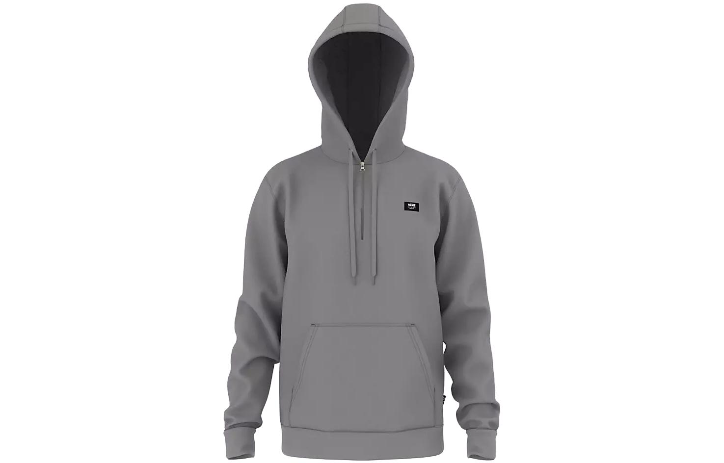 Vans Logo Print Hoodie Long Sleeve Grey VN0A36SV-99P