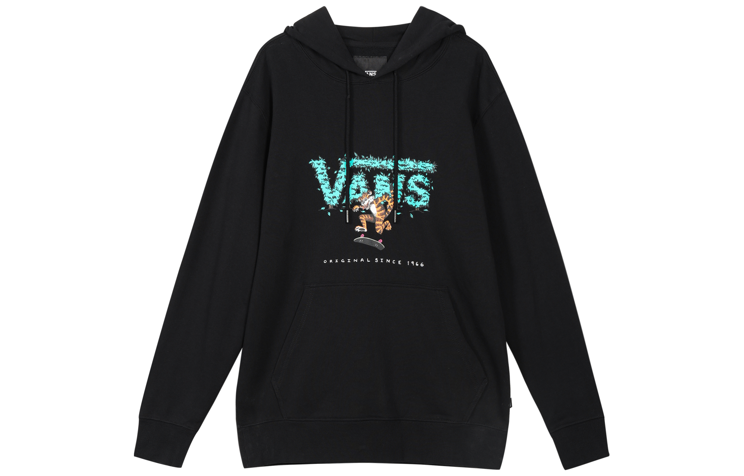Vans Logo Print Hoodie Unisex Black VN0A5H9ABLK