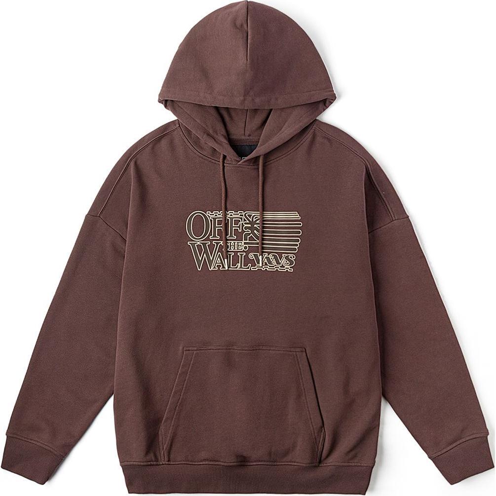 Vans Logo Print Hoodie Unisex Chocolate Brown Pullover VN000KVHE9510XS