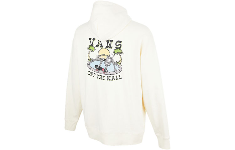 Vans Logo Print Ivory White Hoodie VN0A5H943KS