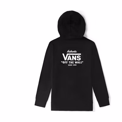 Vans Logo Print Pullover Hoodie Black (Unisex) VN0A54NLBLK
