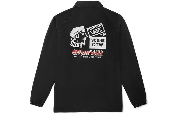 Vans Logo Printed Graphic Jacket Black VN0A54P4BLK