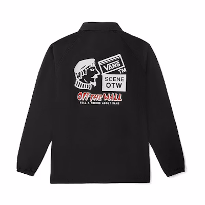 Vans Logo Printed Graphic Jacket Black VN0A54P4BLK