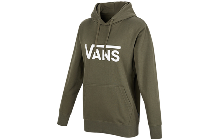 Vans Logo Printed Green Casual Hoodie - Unisex American Style VN0A4MM9KCZ