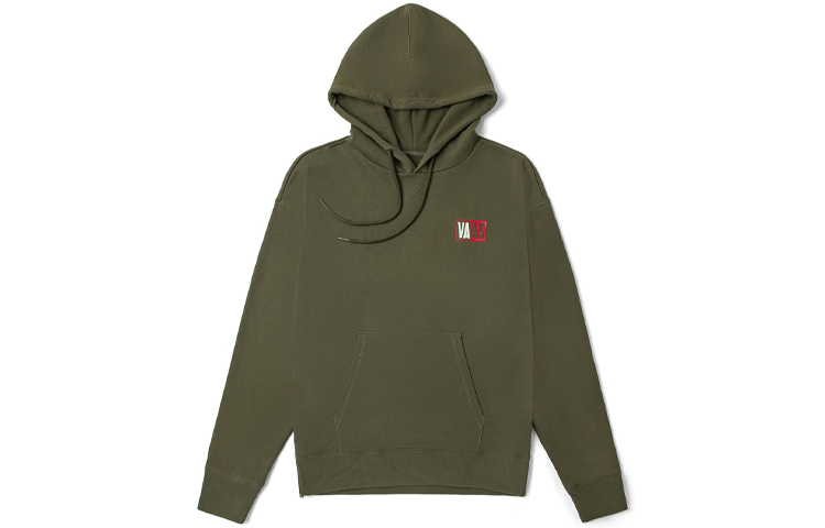 Vans Logo Printed Hoodie Army Green (Unisex) VN0A54JKKCZ