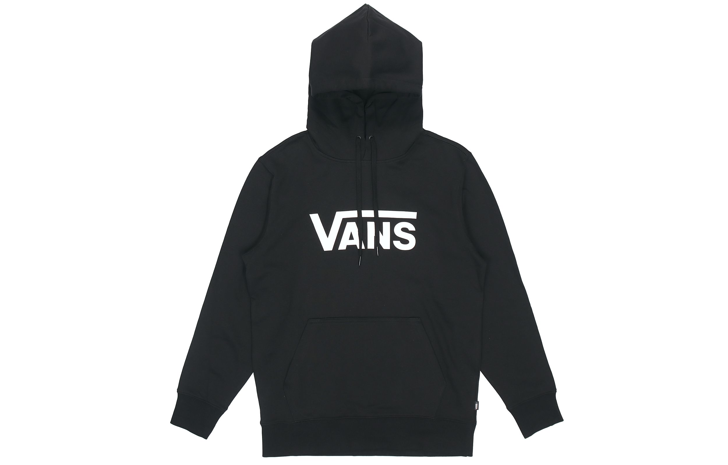 Vans Logo Printed Pullover Hoodie Unisex Black VN0A54N8BLK