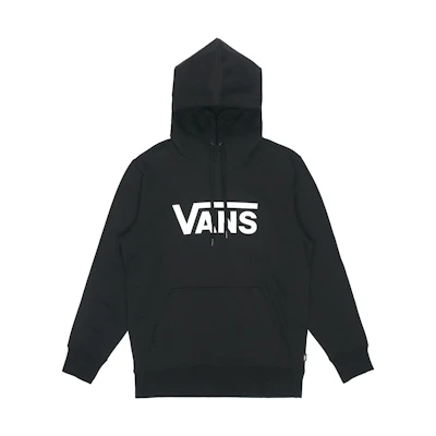 Vans Logo Printed Pullover Hoodie Unisex Black VN0A54N8BLK