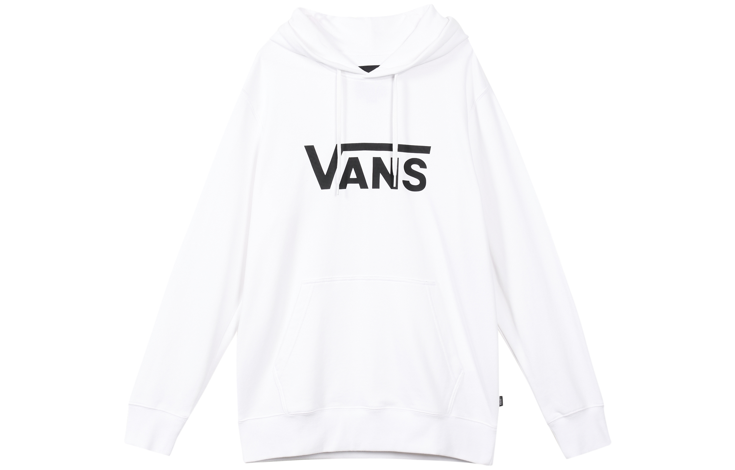 Vans Logo Printed Pullover Hoodie White Unisex Style VN0A54N8WHT