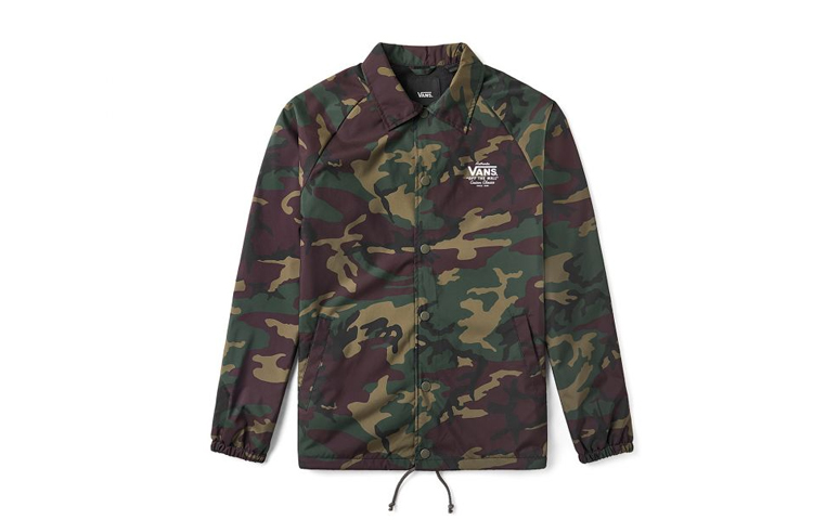 Vans Logo Printed Windbreaker Jacket Men’s Camo VN0002MUCMA