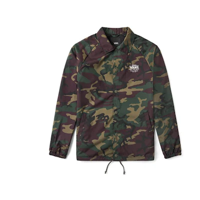 Vans Logo Printed Windbreaker Jacket Men’s Camo VN0002MUCMA