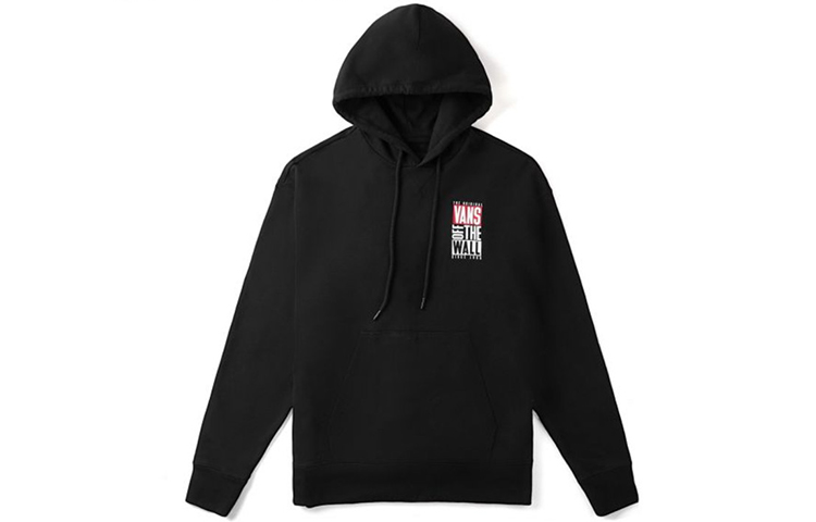 Vans Logo Pullover Hoodie Black Unisex Casual Style VN0A4ML3BLK