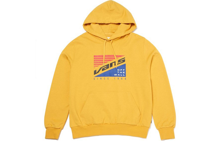 Vans Logo Pullover Hoodie Yellow Unisex Couples' Style VN0A4BQW50X