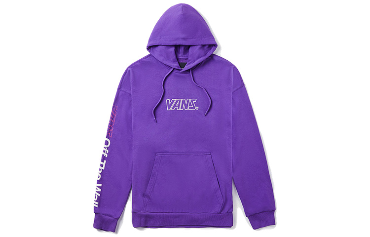Vans Logo Stripe Couples Pullover Hoodie Purple (Unisex) VN0A4BQN30X