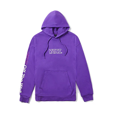 Vans Logo Stripe Couples Pullover Hoodie Purple (Unisex) VN0A4BQN30X
