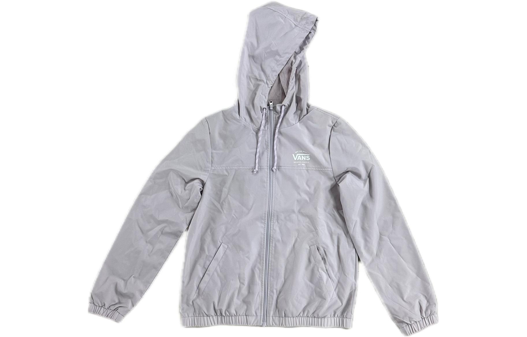 Vans Logo Windbreaker Jacket Unisex Grey VN0A3PC4YEU