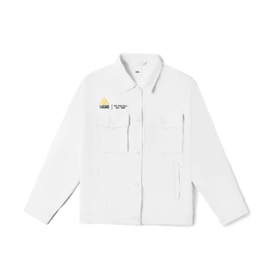 Vans Logo Workwear Casual Jacket Off-White (Couples' Style) VN0A4RBPFS8