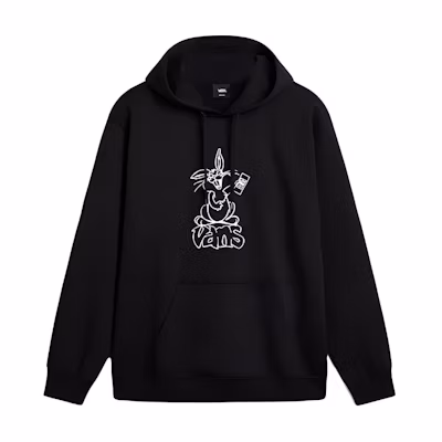 Vans Loose Fit Pullover Hoodie Black Long Sleeve Casual Sweater VN000JE7BLK