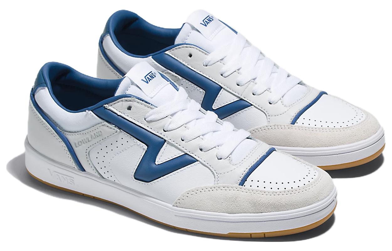 Order Vans Lowland CC 防滑耐磨輕便低筒滑板鞋 男女同款 白藍