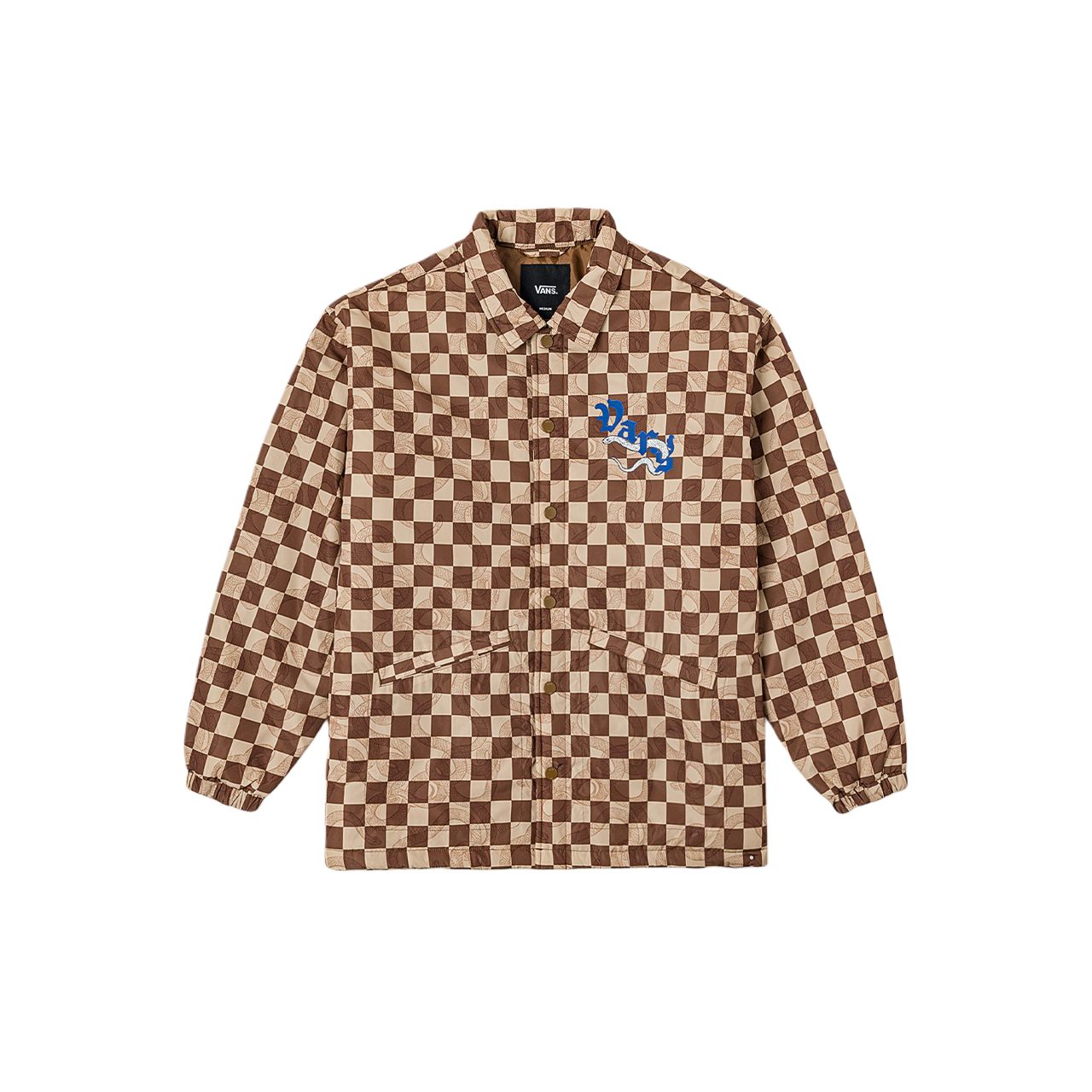 Vans LT Padded Year of the Snake Coach Jacket Brown Checkerboard Unisex VN000P36F4C