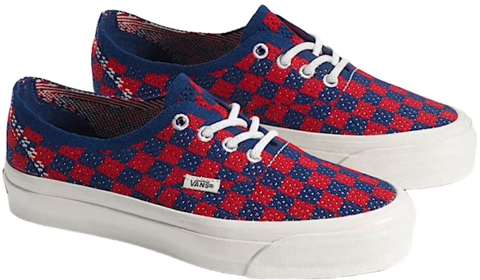 Vans LX Authentic 44 EK 'Punk Check Red Blue' VN000EJCRDB Order Vans LX Authentic 44 EK 'Punk Check Red Blue' VN000EJCRDB