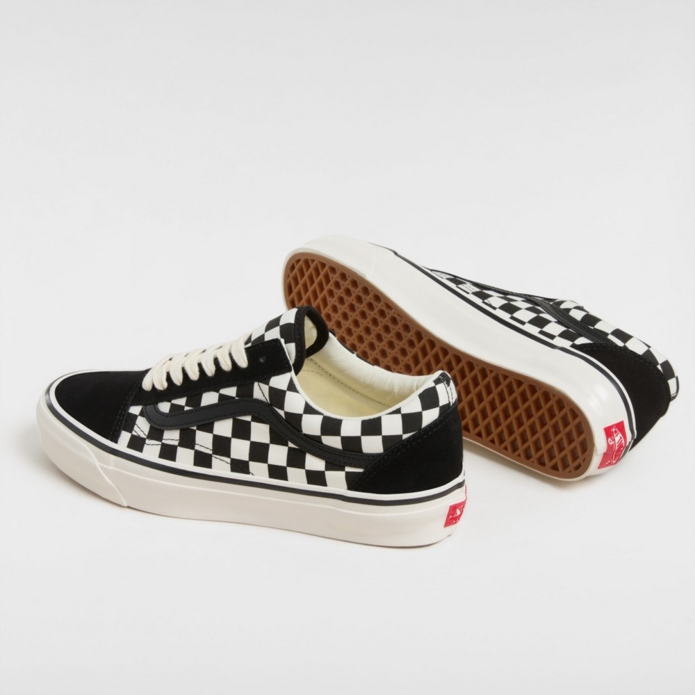 Lookbook バンズ LX オールドスクール チェッカーボード ブラック/ホワイト カジュアルシューズ VN000D56BZW