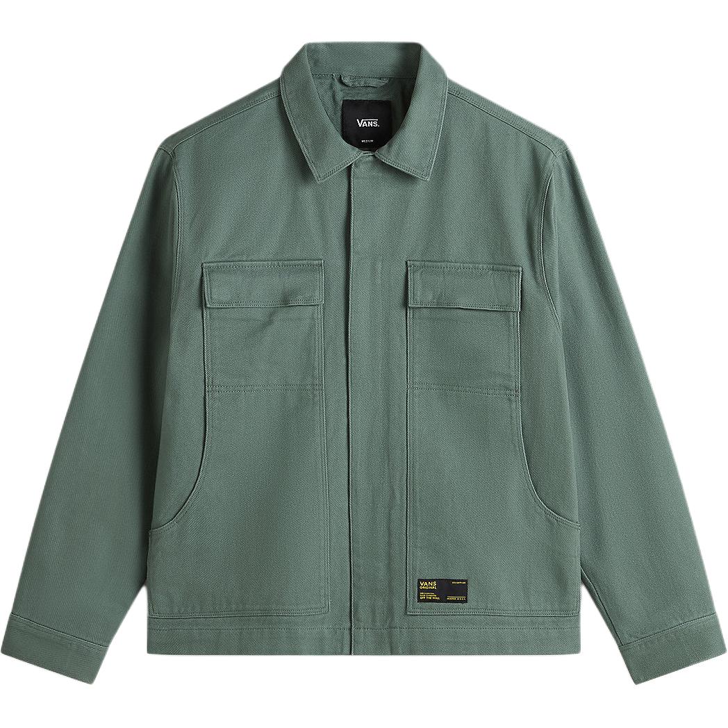 Vans McAvoy Station Green Long-Sleeve Jacket with Collared Design VN000HMK1CI