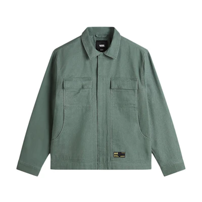 Vans McAvoy Station Green Long-Sleeve Jacket with Collared Design VN000HMK1CI