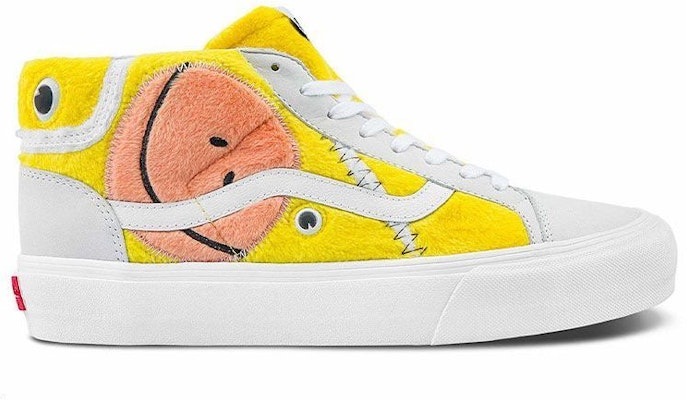 Vans Mid Skool Vlt Lx 休閒 透氣防滑耐磨 中筒 滑板鞋 男女通款 白黃 Order Vans Mid Skool Vlt Lx 休閒 透氣防滑耐磨 中筒 滑板鞋 男女通款 白黃