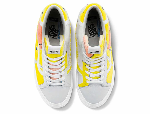 Vans Mid Skool Vlt Lx 休閒 透氣防滑耐磨 中筒 滑板鞋 男女通款 白黃 Purchase Vans Mid Skool Vlt Lx 休閒 透氣防滑耐磨 中筒 滑板鞋 男女通款 白黃