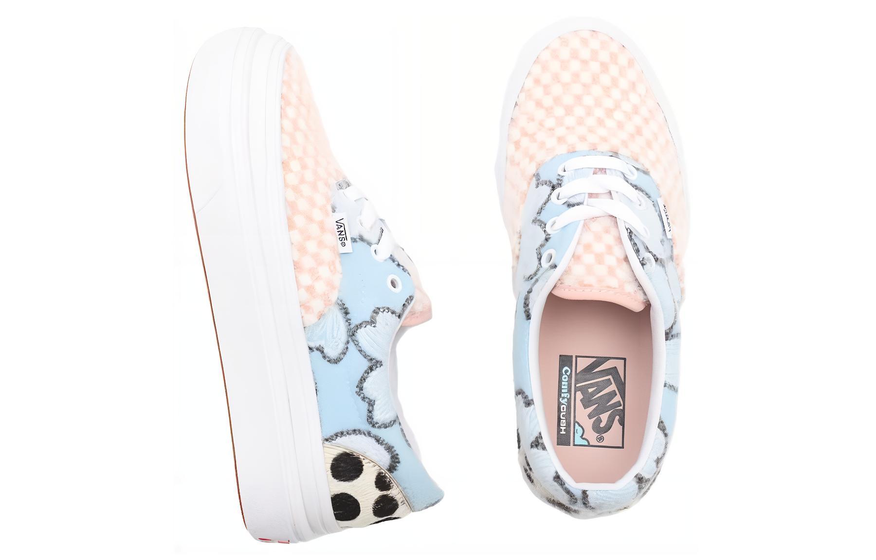 Shop Vans ミックスド コージー スーパーカフィクッシュ エラ 'ホワイト ブルー ピンク' VN0A4U1DA1Q VN0A4U1DA1Q