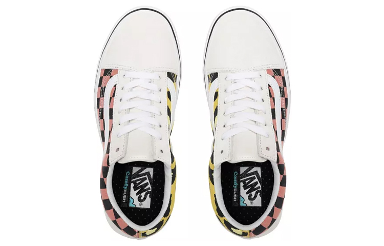 Shop Vans Mixed Media Comfycush Old Skool ''Rose Noir Jaune'' VN0A3WMA1PC